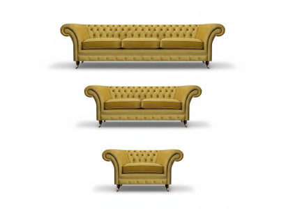 Chesterfield bankstel set luxe complete woonkamer meubilair inrichting
