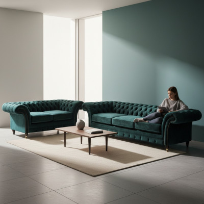 Volledige meubels woonkamer bankstellen 3+2 bankstel bankstellen Chesterfield