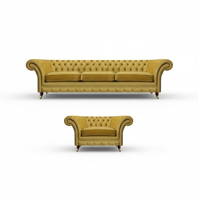 Woonkamerset bank bank Driezits 3+1 fauteuilbank Chesterfield Translated to: Woonkamerset bank bank Driezits 3+1 fauteuilbank Chesterfield