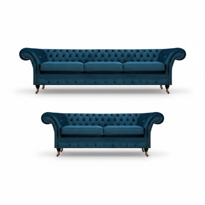 Zitbank Chesterfield Stoffen bank Sofa Bank Beklede fauteuil Woonkamer
