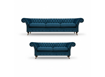 Zitbank Chesterfield Stoffen bank Sofa Bank Beklede fauteuil Woonkamer