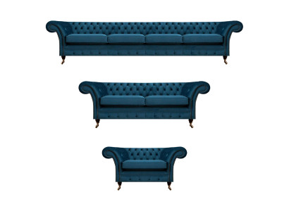 Designer bankstel Set Chesterfield woonkamer bankstel bank gestoffeerde meubels 4+2+1