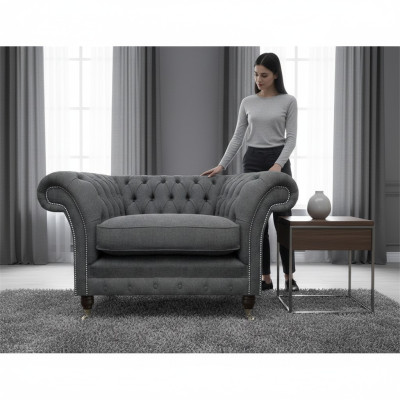 Chesterfield fauteuil gestoffeerde meubels luxe textiel meubels woonkamer Chesterfield