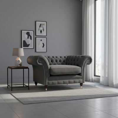 Chesterfield fauteuil gestoffeerde meubels luxe textiel meubels woonkamer Chesterfield