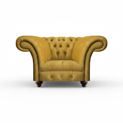 Chesterfield Moderne Fauteuil Luxe Design Woonkamer Zitmeubilair Textiel Nieuw
