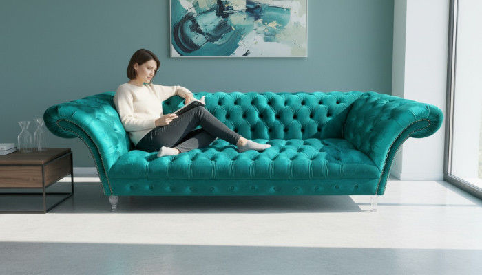 Chesterfield Luxus Moderne Driedelige Sofa Couch Designer Woonkamer Nieuw.