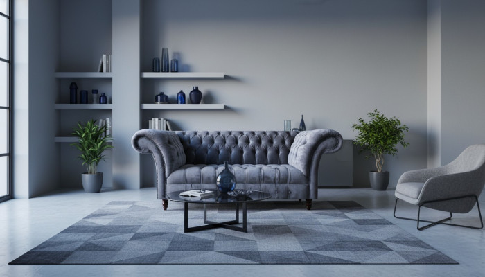 Chesterfield Moderne Woonkamer Textielbank Designer Stoffen Banken Meubels