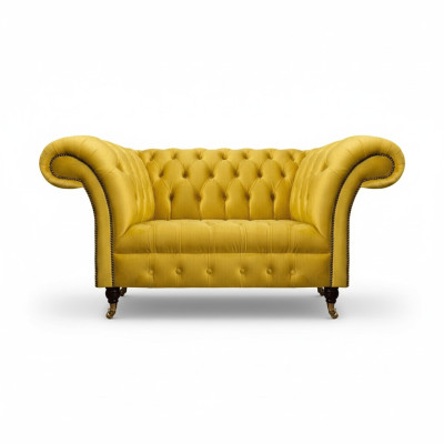 Chesterfield Gele Bank Woonkamer Stoffen Banken Designer Tweezitsbank