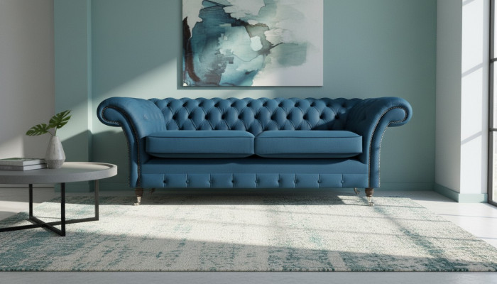 Blauwe Chesterfield-zitmeubelen voor de woonkamer Luxe sofa's Designer 2-zits