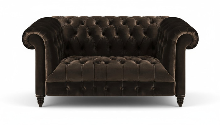 Chesterfield Exclusieve Bruine Bank Moderne Tweezits Bankstel meubels