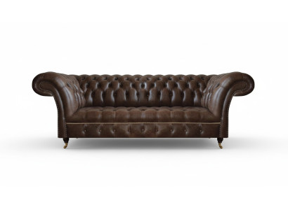 Bruine Chesterfield leren bank woonkamer banken designer robuuste meubels