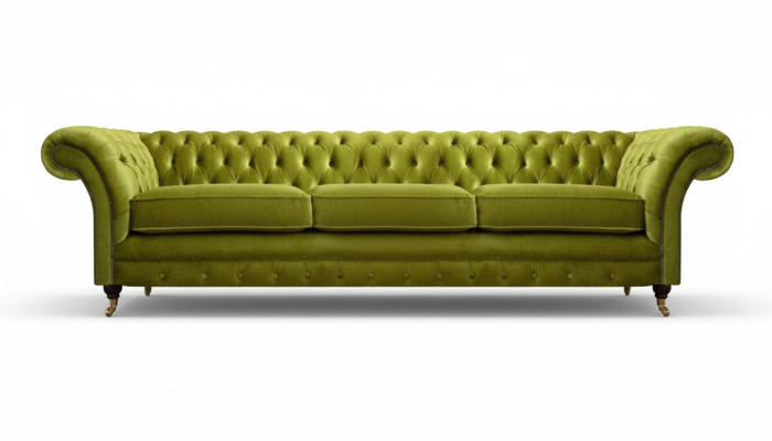 Chesterfield olijfgroene gestoffeerde bank met slaapfunctie sofa woonkamer meubels