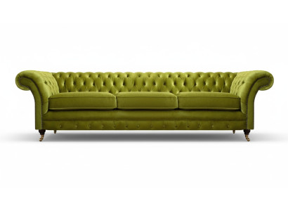 Chesterfield olijfgroene gestoffeerde bank met slaapfunctie sofa woonkamer meubels