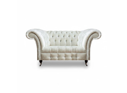 Chesterfield woonkamer bank designer witte tweezitsbank zitmeubel