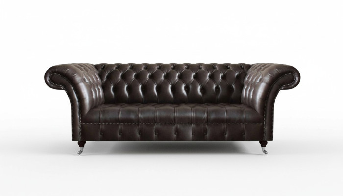 Chesterfield Leren Meubels Luxueuze Driezitsbank Woonkamer Elegante Banken