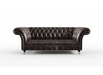 Chesterfield Leren Meubels Luxueuze Driezitsbank Woonkamer Elegante Banken