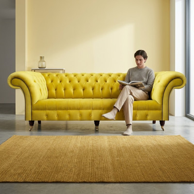 Edele Chesterfield zitmeubelen designer woonkamer bekleding textielbanken
