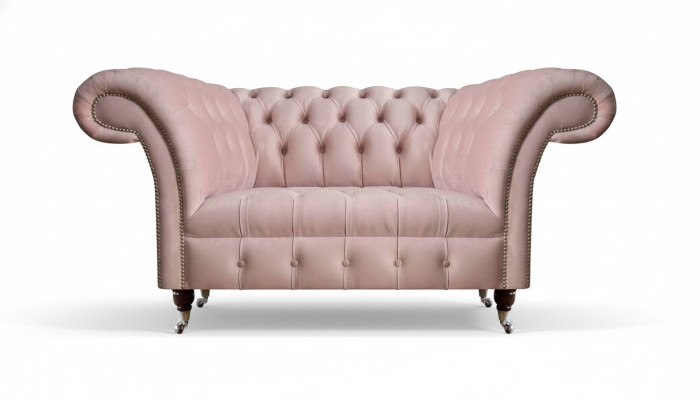 Chesterfield Rosa Tweezitsbank Woonkamer Luxe Gestoffeerde Meubels Bank