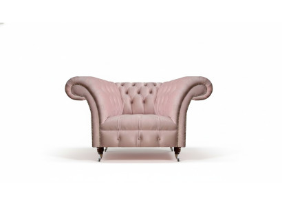 Chesterfield Rosa Fauteuil Woonkamer Designer Stoffenfauteuil 1-zitter