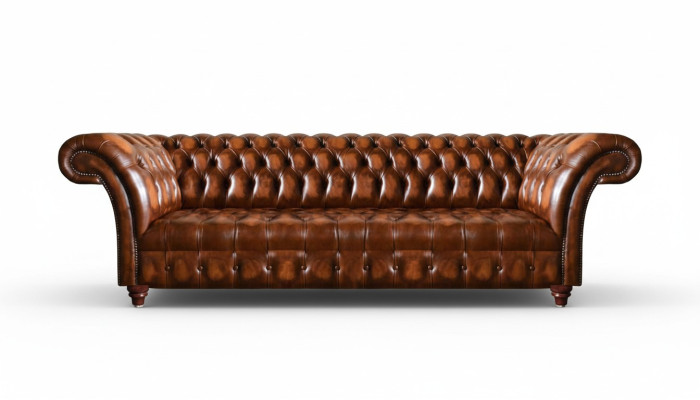 Chesterfield Lederen Sofa Bruin Kunstleren Bank Designer Edele Zitmeubelen
