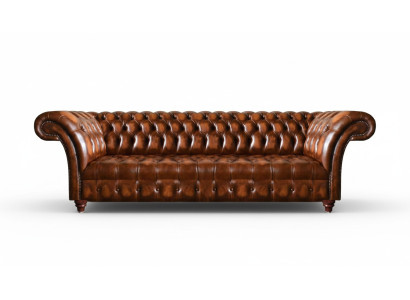 Chesterfield Lederen Sofa Bruin Kunstleren Bank Designer Edele Zitmeubelen