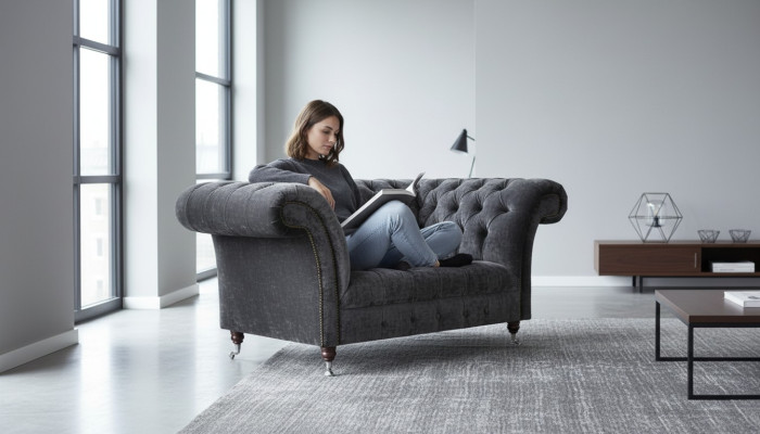 Chesterfield fluwelen sofa designer tweezitter textielbanken gestoffeerde sofa's