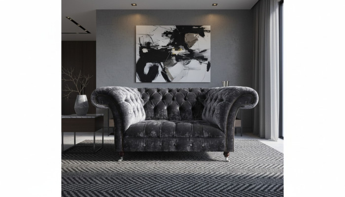 Chesterfield fluwelen sofa designer tweezitter textielbanken gestoffeerde sofa's