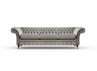 Chesterfield grijze driezits woonkamer gestoffeerde sofa's designer banken