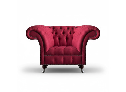 Chesterfield fauteuil roze designer zitelement luxe zitmeubel textiel woonkamer