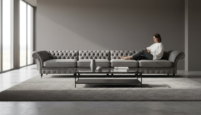 Chesterfield Designer Sofa Woonkamer Banken Luxe Bekleding 4-Zits