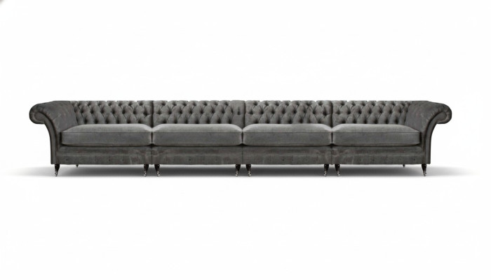 Chesterfield Designer Sofa Woonkamer Banken Luxe Bekleding 4-Zits
