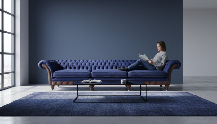 Chesterfield Luxe Driezitsbank Moderne Bank Stoffen Banken Meubels