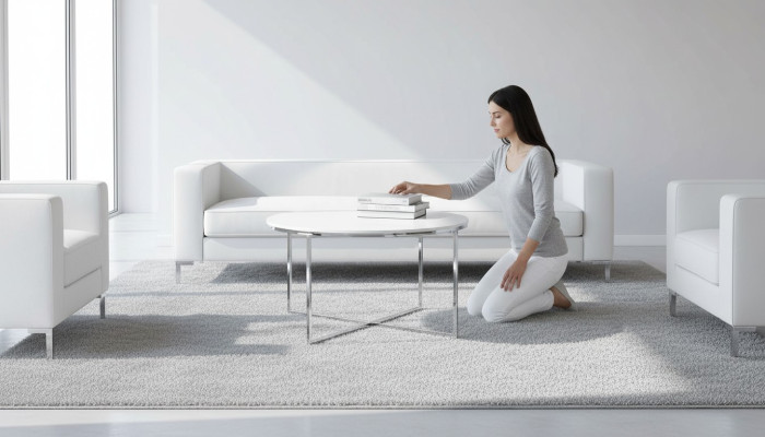 Luxe witte salontafel poten van wit metaal zilverkleurig woonkamer nieuw