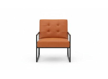 Woonkamer fauteuil Oranje Nieuwe luxe metalen poten Stoffering van textiel