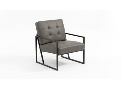 Woonkamer fauteuil Donkergrijs 1-zits Metalen poten + Textielbekleding