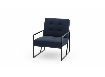 Gezellige zwarte fauteuil Nieuw Textiel Metaal Hoogwaardige Materialen