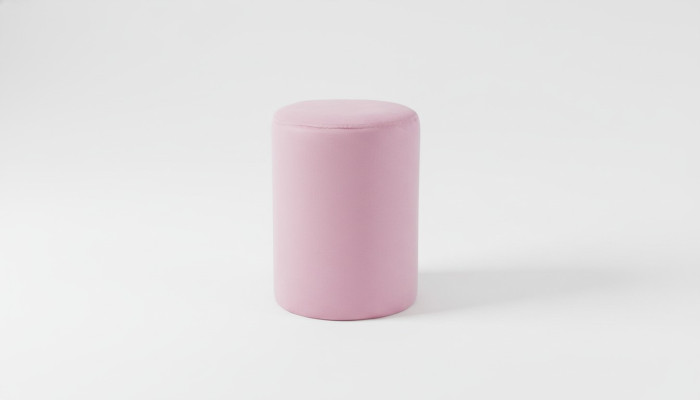 Roze poef luxe voetbank moderne stijl nieuwe zitter woonkamer