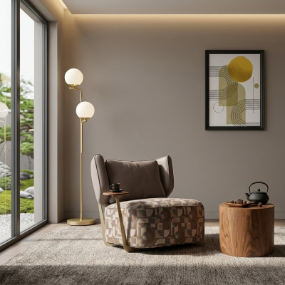Bonte fauteuil woonkamer designer leunstoel relaxfauteuil eenzits nieuw.