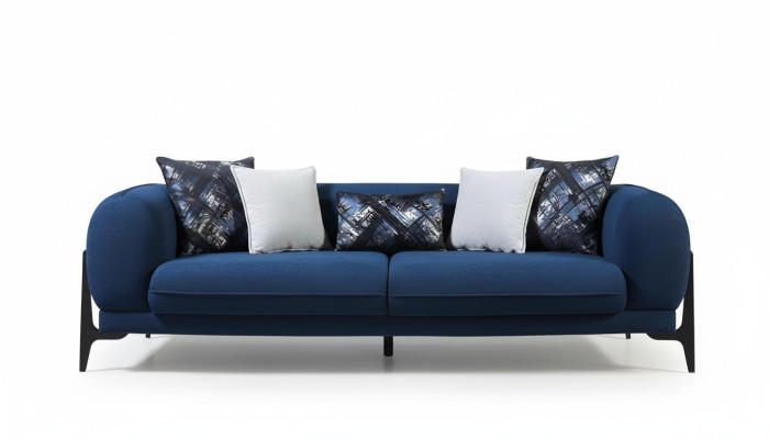 Blauer bekleding 3-zits relaxbanken designer clubsofa's lounge meubels