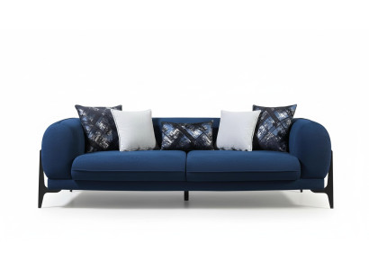 Blauer bekleding 3-zits relaxbanken designer clubsofa's lounge meubels