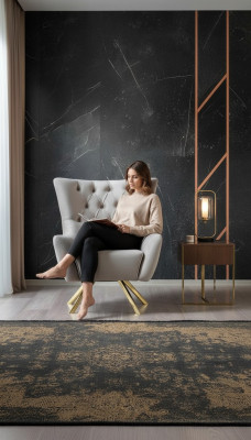 Chesterfield lichtgrijze gestoffeerde fauteuil woonkamer stoel roestvrijstalen poten