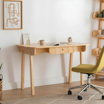 Beige schrijftafel ontwerper computerbureau luxueus robuust kantoormeubilair