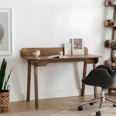 Bruine houten tafel Luxe bureaus Designer houten bijzettafels