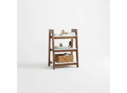 Bruin-witte boekenplank, boekentafel, houten meubels, kinderboekenplanken, kantoor meubels