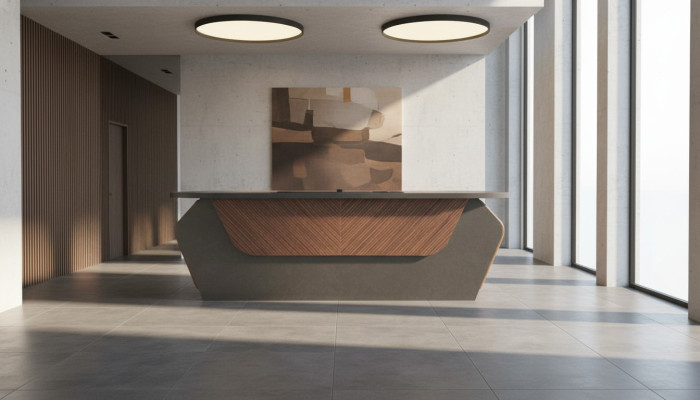 Bureautafel Bruin Grijs Tweekleurig Modern Design Rechthoekig Bureau