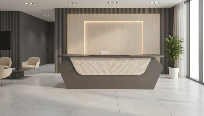 Bureautafel Grijs Twee kleuren Modern Rechthoekig Design Stijl Werkruimte