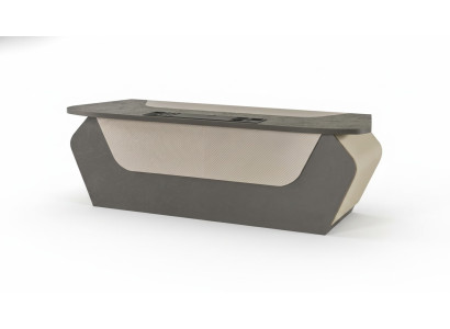 Bureautafel Grijs Twee kleuren Modern Rechthoekig Design Stijl Werkruimte