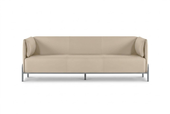 Studeerkamer-Set 3-zitsbank Beige Modern Design Woonkamer Kussen