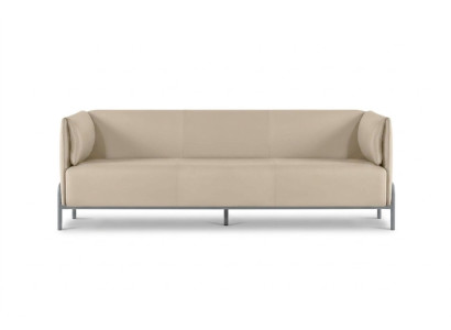Studeerkamer-Set 3-zitsbank Beige Modern Design Woonkamer Kussen