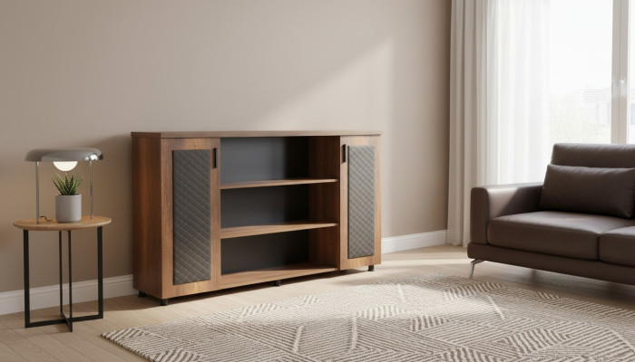 Archiefkast Dressoir Bruin Zwart Tweekleurig Modern Kantoor